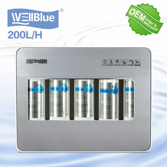 cartucho de filtro alcalino de agua de agua de 5 de las etapas uF del undersink de la máquina alcalina del filtro