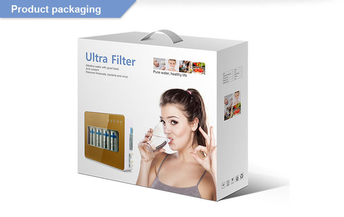 cartucho de filtro alcalino de agua de agua de 5 de las etapas uF del undersink de la máquina alcalina del filtro
